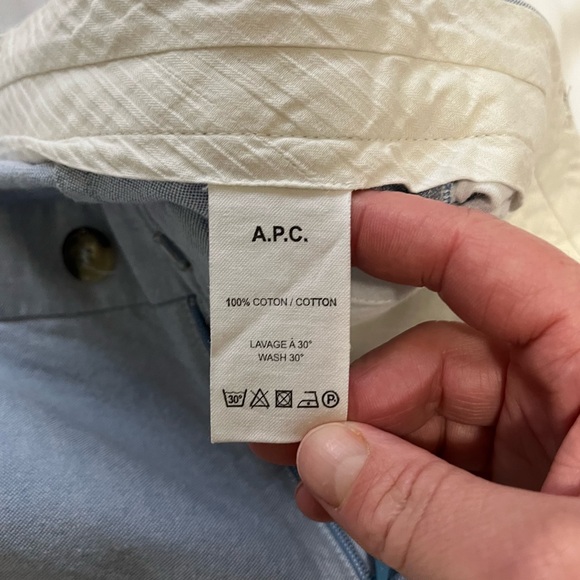 A.P.C Slim Fit Cotton Chino Pant Blue size XSmall - Picture 9 of 12
